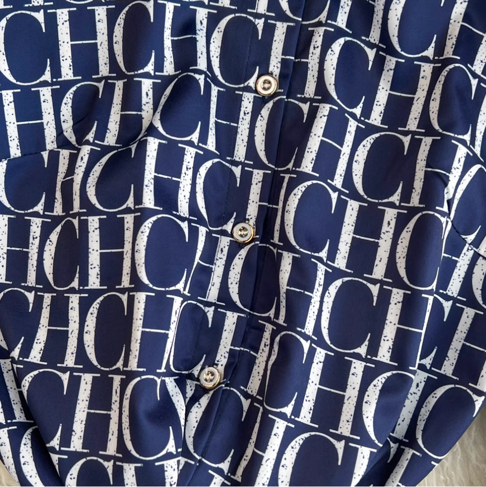 Monogrammed Printed Shirt & Trousers 2Pcs