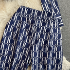 Monogrammed Printed Shirt & Trousers 2Pcs