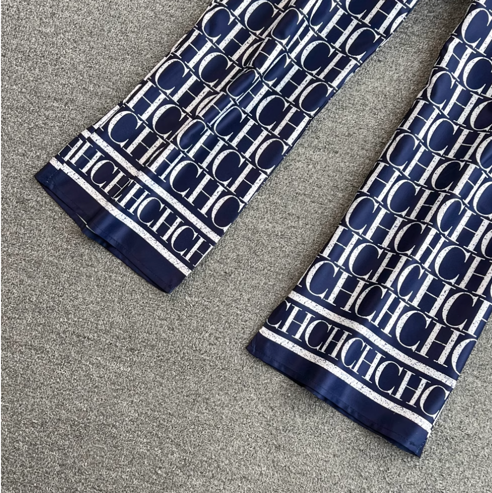 Monogrammed Printed Shirt & Trousers 2Pcs