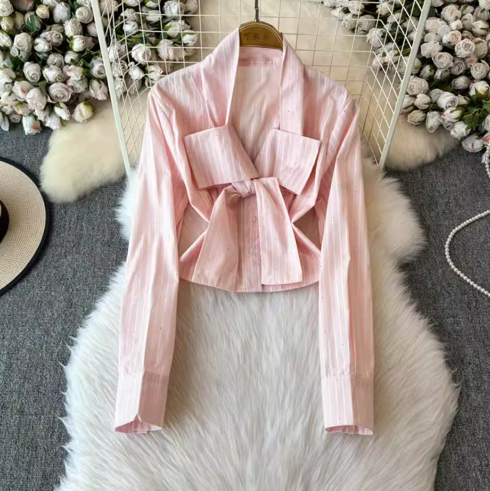 Beaded Knotted Shirt & Dress 2Pcs
