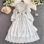 Courtly Embroidered Pink Floral Dress