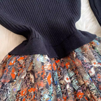 Courtly Floral Patchwork Embroidered Dress