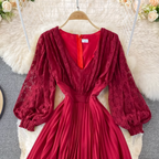 Mori Embroidered Patchwork Lace Dress