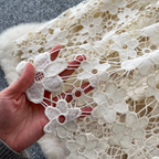 Sweetie Hollowed Lace Patchwork Skirt