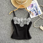 Premium 3D Flower Camisole Top