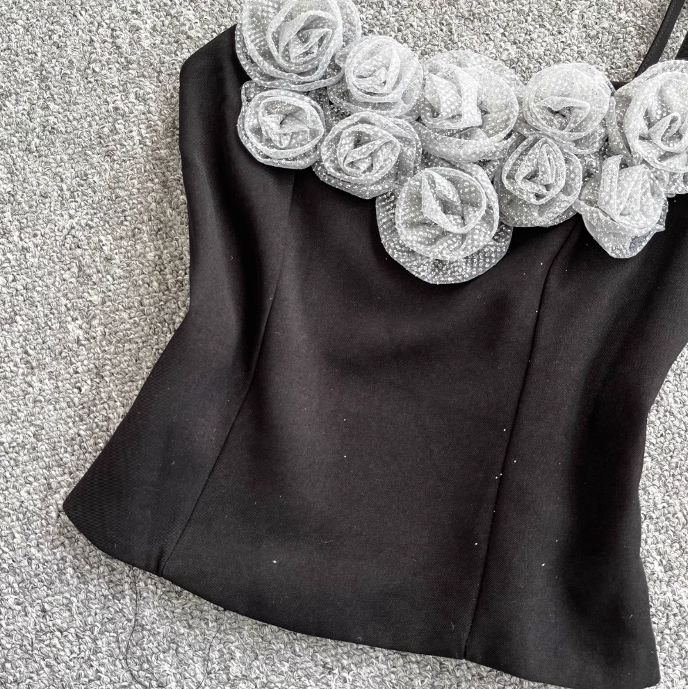 Premium 3D Flower Camisole Top