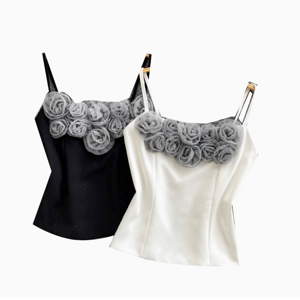 Premium 3D Flower Camisole Top
