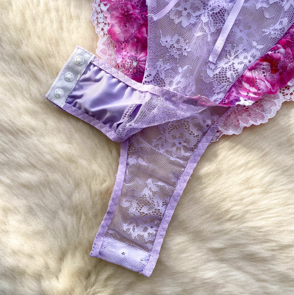 Sexy Purple Lace Slip Jumpsuits