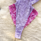Sexy Purple Lace Slip Jumpsuits