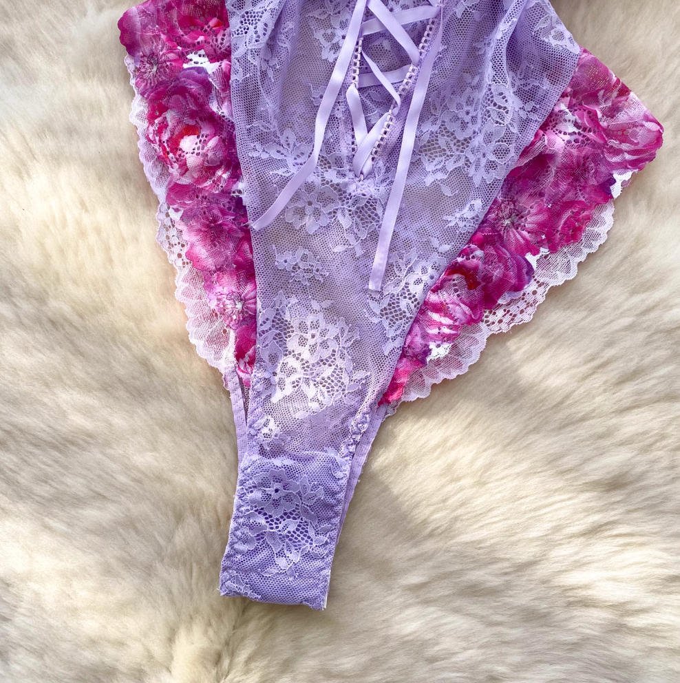 Sexy Purple Lace Slip Jumpsuits