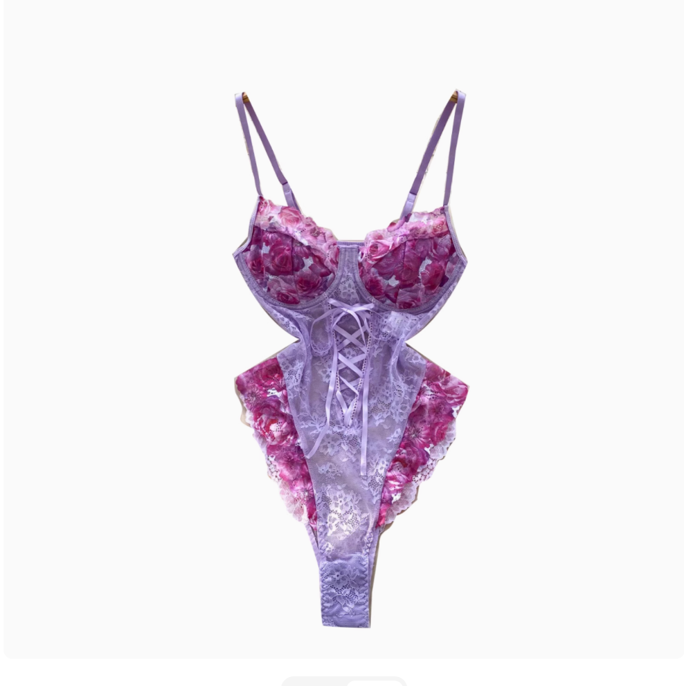 Sexy Purple Lace Slip Jumpsuits