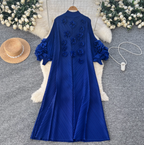 3D Beaded Floral Oversized Dress
