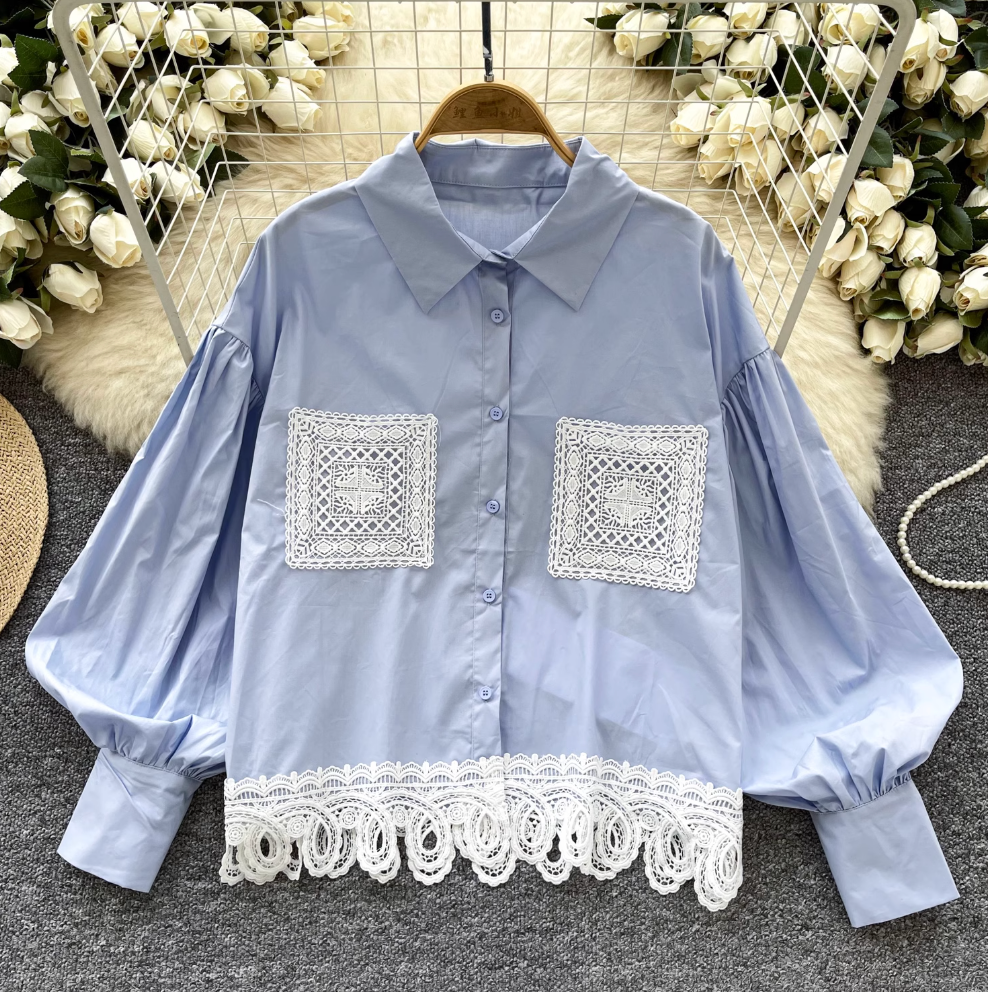Vintage Embroidered Patchwork Shirt