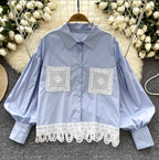 Vintage Embroidered Patchwork Shirt