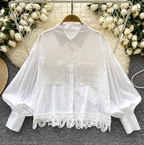 Vintage Embroidered Patchwork Shirt