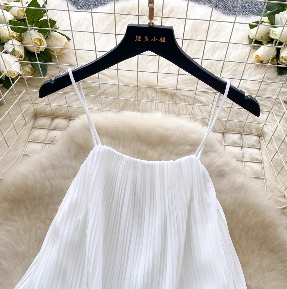 Fairy White Camisole & Ruffled Skirt 2Pcs