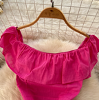 Sweetie Solid Color Ruffled Dress