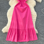 Sweetie Solid Color Ruffled Dress