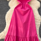 Sweetie Solid Color Ruffled Dress