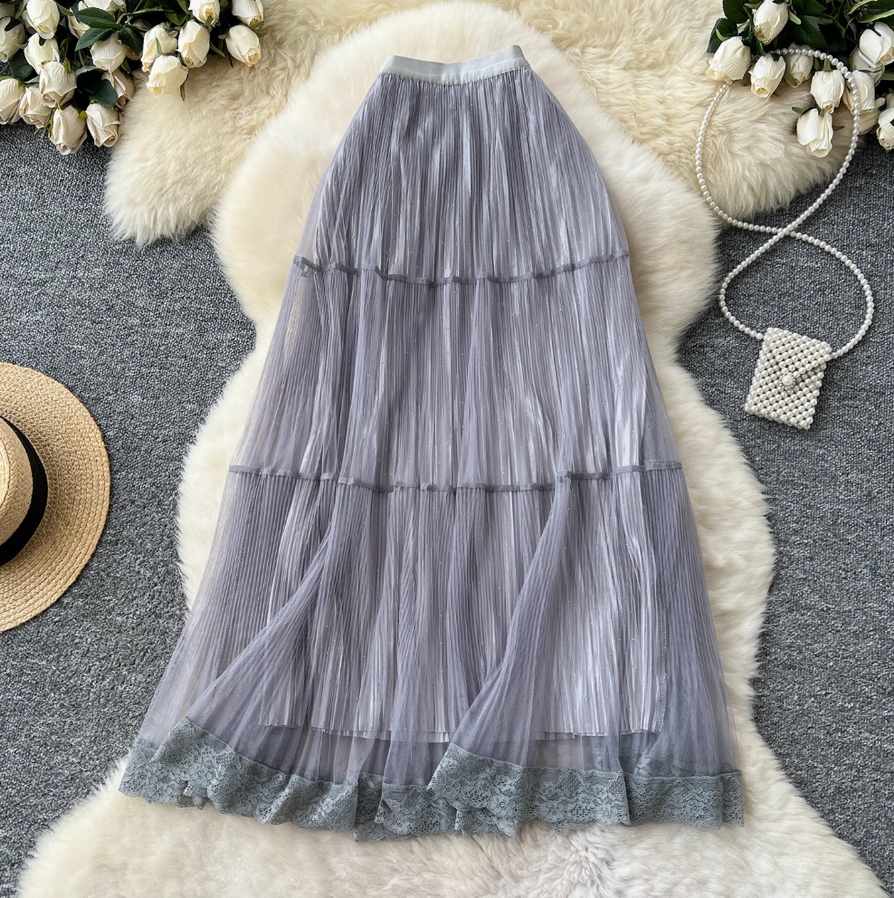 Lace Patchwork Fairy A-line Skirt
