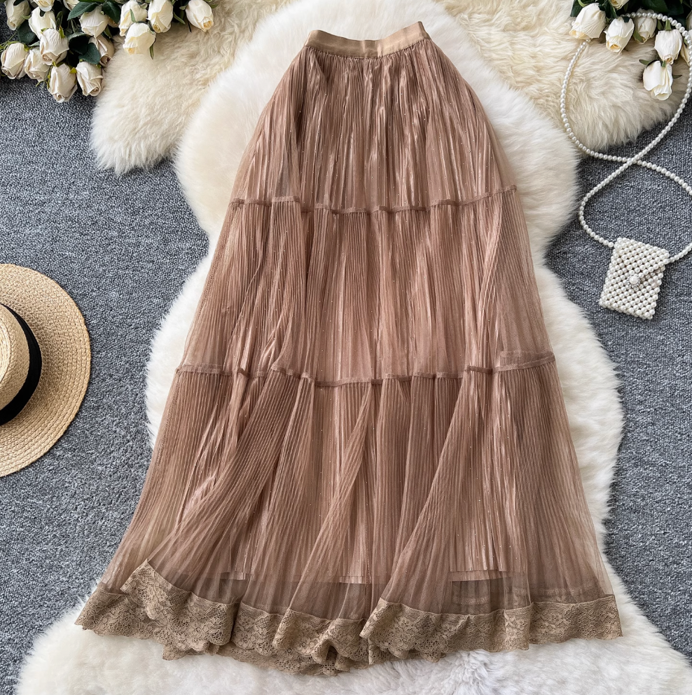 Lace Patchwork Fairy A-line Skirt