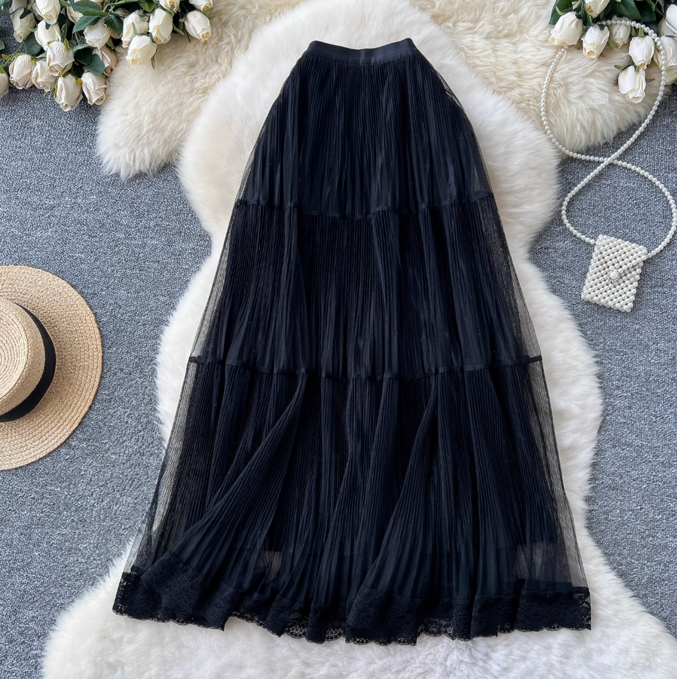 Lace Patchwork Fairy A-line Skirt