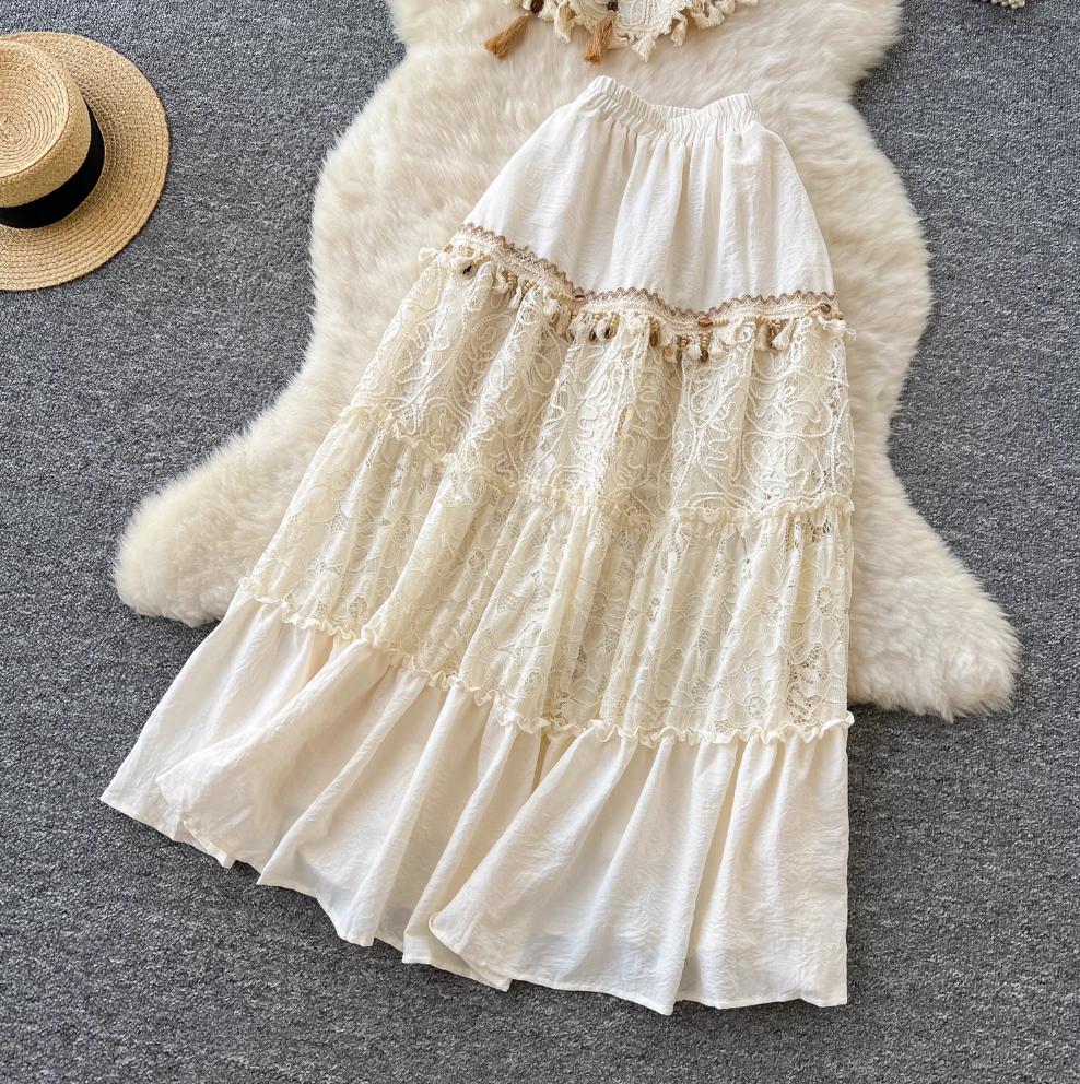 Sweetie Camisole & Fringed Skirt 2Pcs