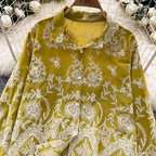 Vintage Hollowed Embroidery Shirt