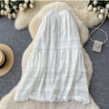Sweetie Lace Patchwork Elastic Skirt