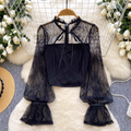 Sweetie Embroidery Patchwork Bottoming Shirt