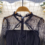 Sweetie Embroidery Patchwork Bottoming Shirt