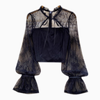 Sweetie Embroidery Patchwork Bottoming Shirt