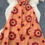 Bohemian Style Printed Backless Slip Dress
