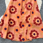 Bohemian Style Printed Backless Slip Dress
