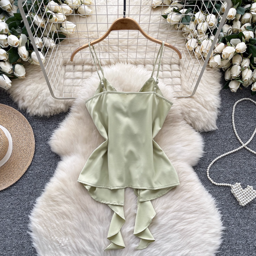 Niche Ruffled Drawstring Camisole Top