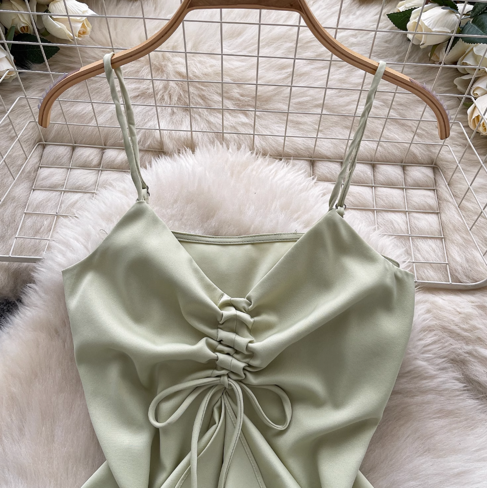 Niche Ruffled Drawstring Camisole Top