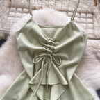 Niche Ruffled Drawstring Camisole Top