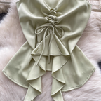 Niche Ruffled Drawstring Camisole Top