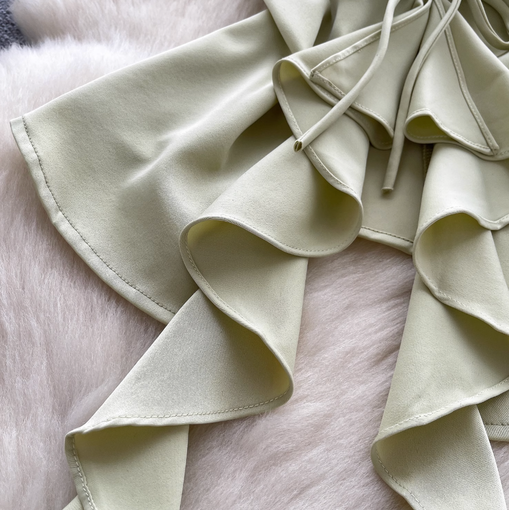 Niche Ruffled Drawstring Camisole Top