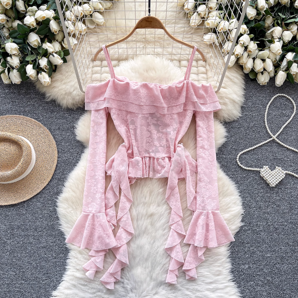 Niche Ruffled Embroidered Floral Top