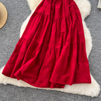 French Style Hollowed Embroidery Dress
