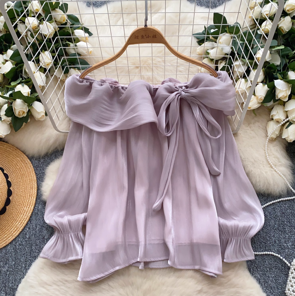 Niche Glossy Mesh Loose-fit Top
