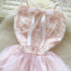 Sweetie Pink Embroidered Puffy Slip Dress