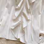 V-neck Flared Sleeve Ruffled Top