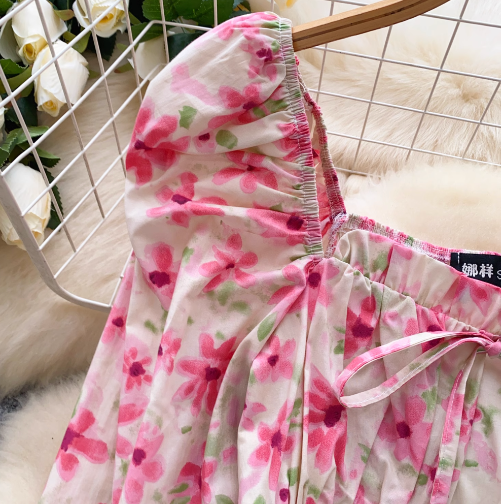 Sweetie Puffy Sleeve Floral Top