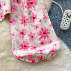 Sweetie Puffy Sleeve Floral Top