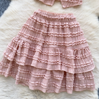 Bow Camisole & Layered Skirt 2Pcs