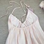 Backless 3d Floral Pink Slip Dress