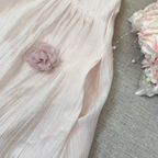 Backless 3d Floral Pink Slip Dress