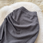 Slim-fit Solid Color Split Skirt
